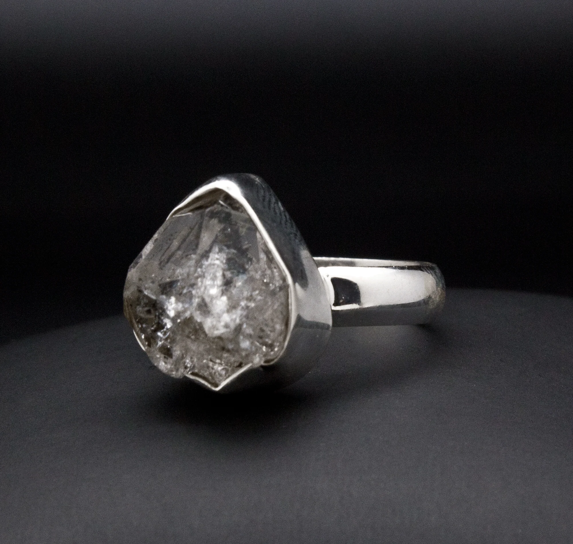 Sterling SIlver Herkimer Diamond Ring Size 7 - Image 2