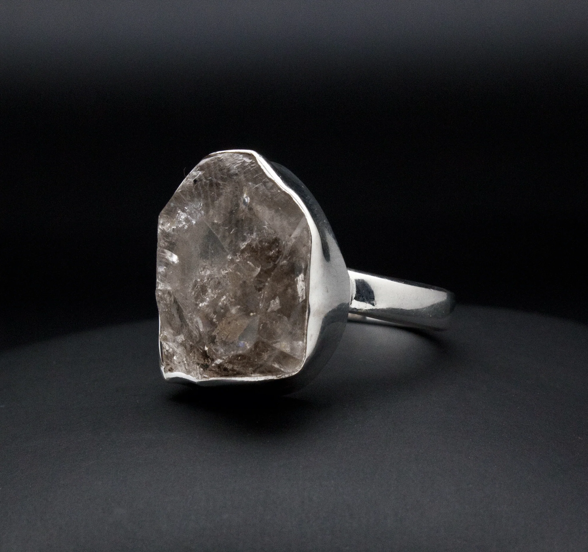 Sterling Silver Herkimer Diamond Ring Size 7 - Image 2