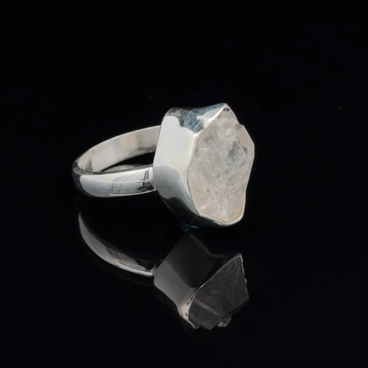 Sterling Silver Herkimer Diamond Ring Size 7 - Image 2