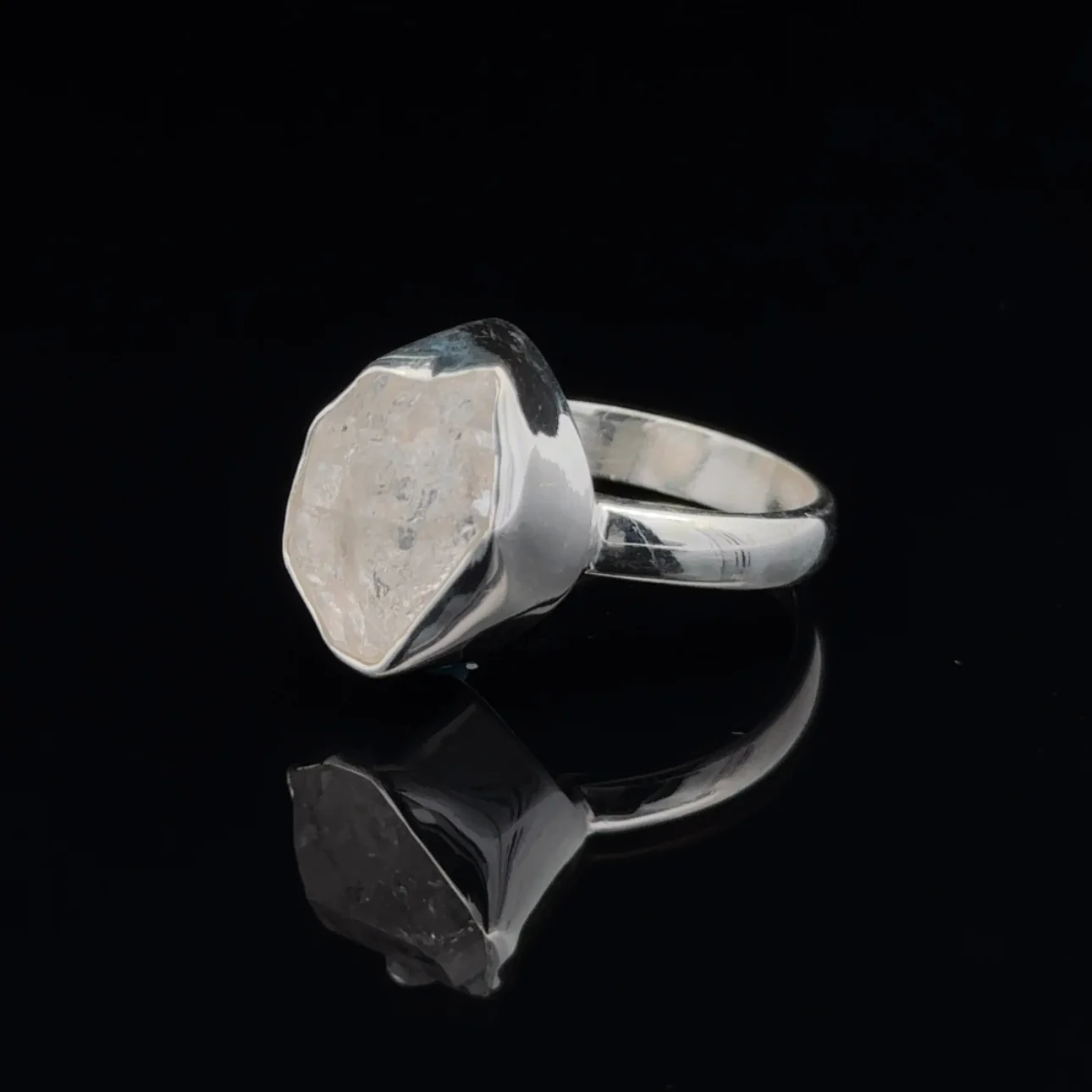 Sterling Silver Herkimer Diamond Ring Size 7 - Image 3