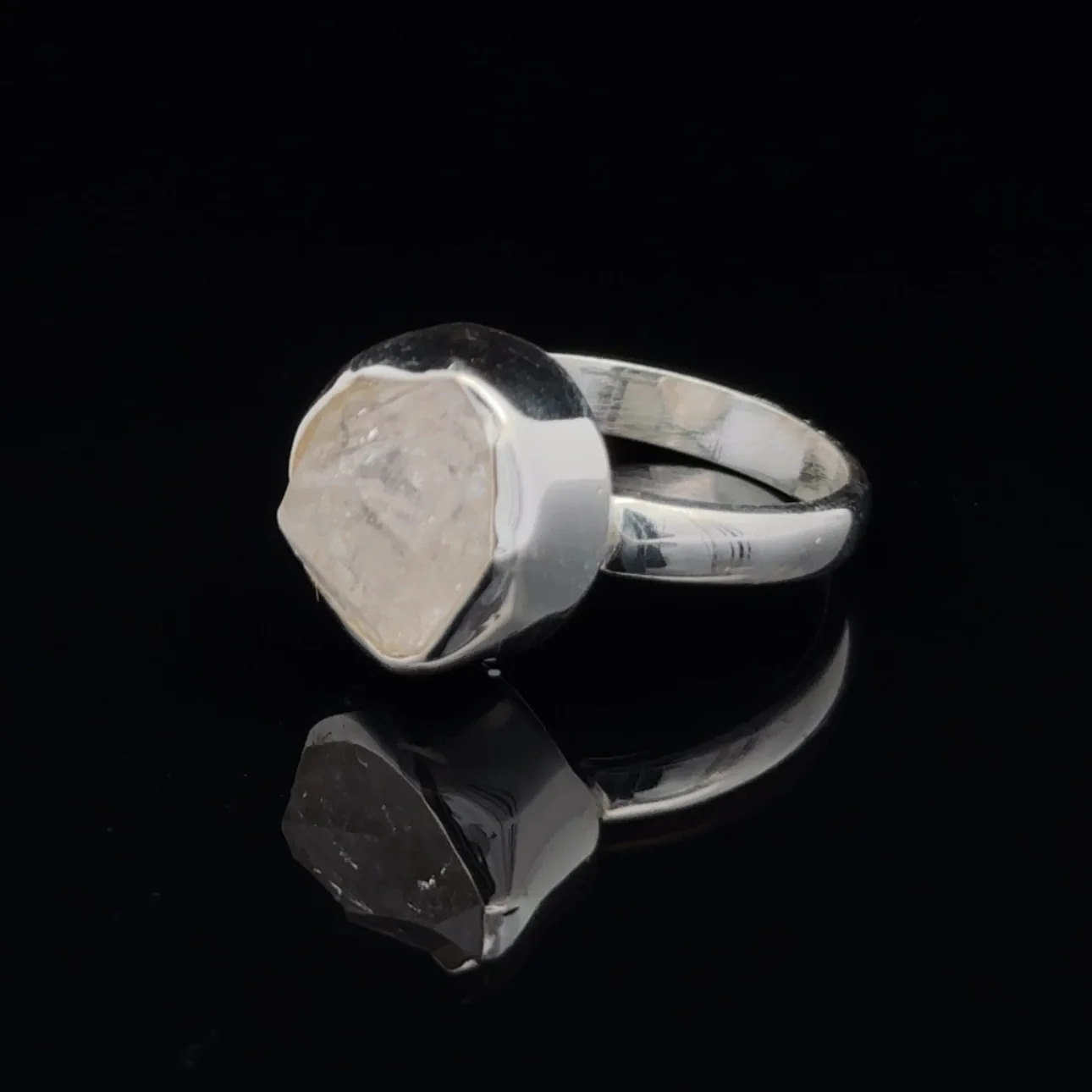 Sterling Silver Herkimer Diamond Ring Size 7 - Image 3