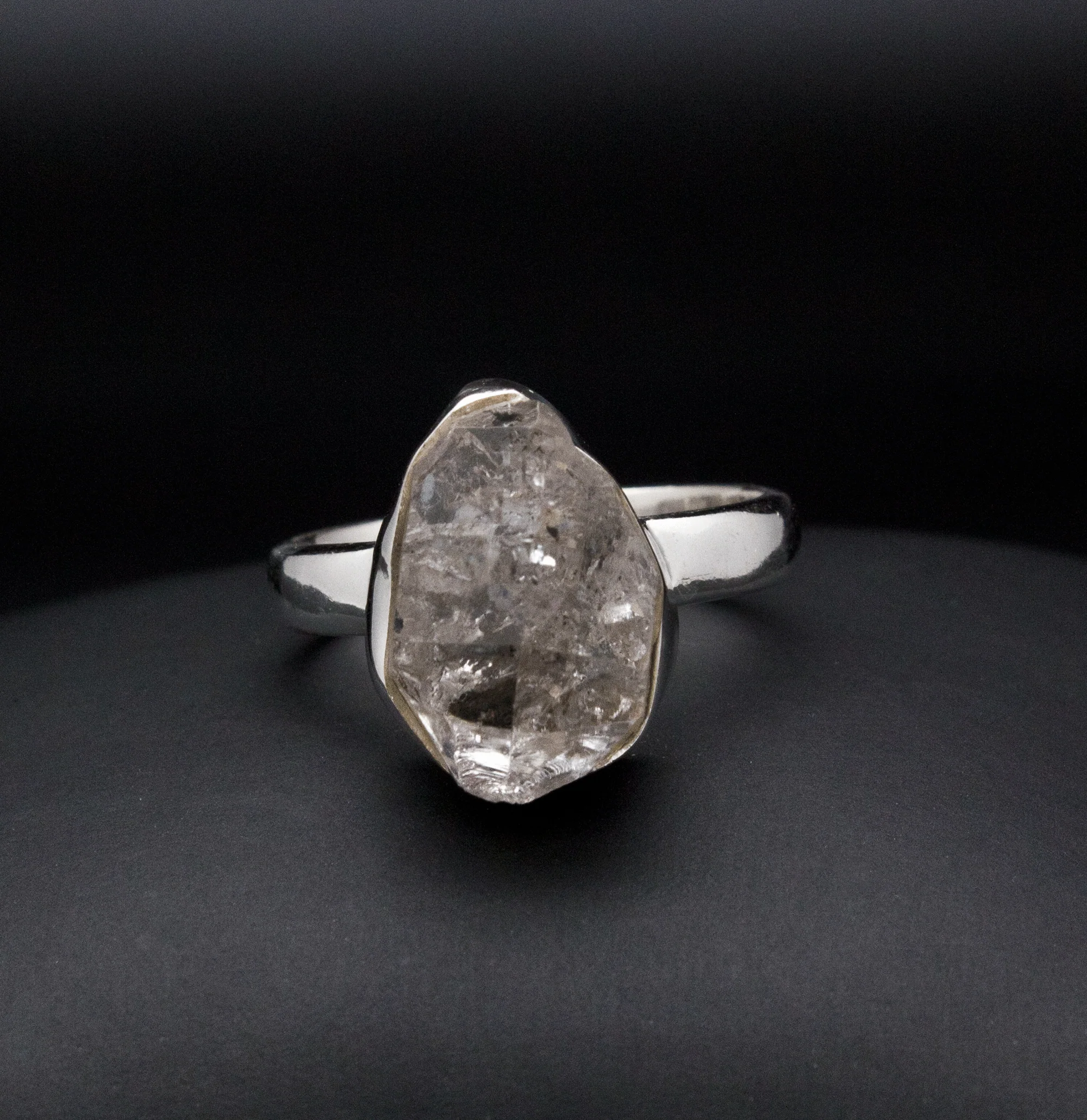 Sterling Silver Herkimer Diamond Ring Size 7