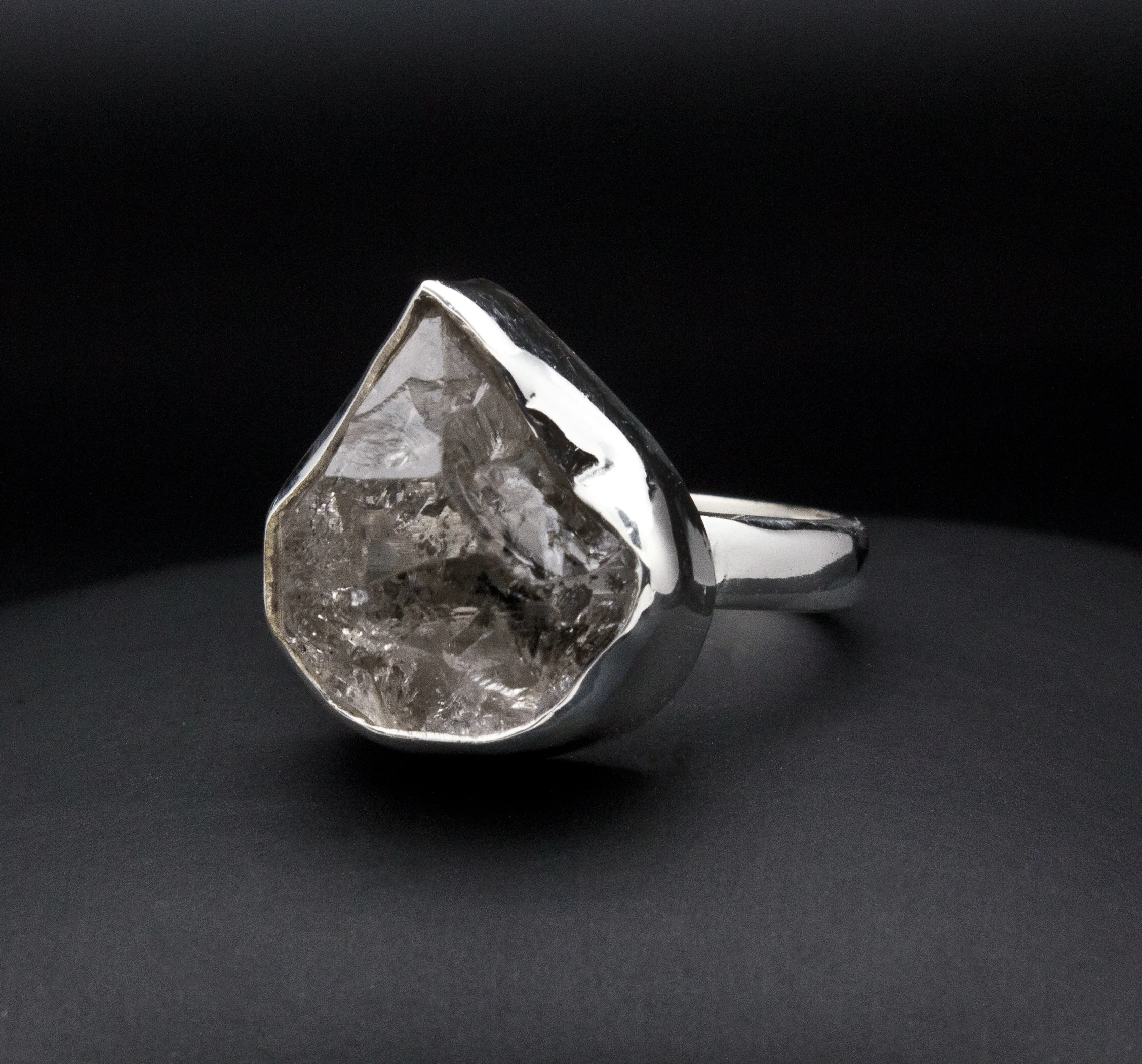 Sterling Silver Herkimer Diamond Ring Size 7 - Image 2