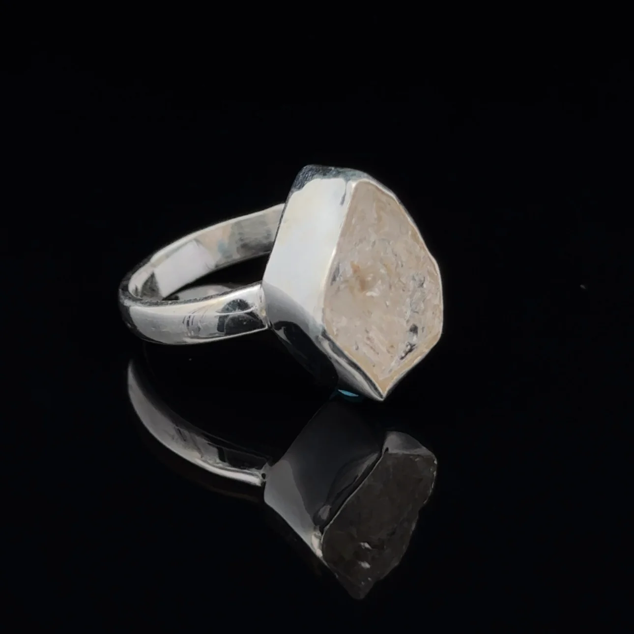 Sterling Silver Herkimer Diamond Ring Size 7 - Image 2