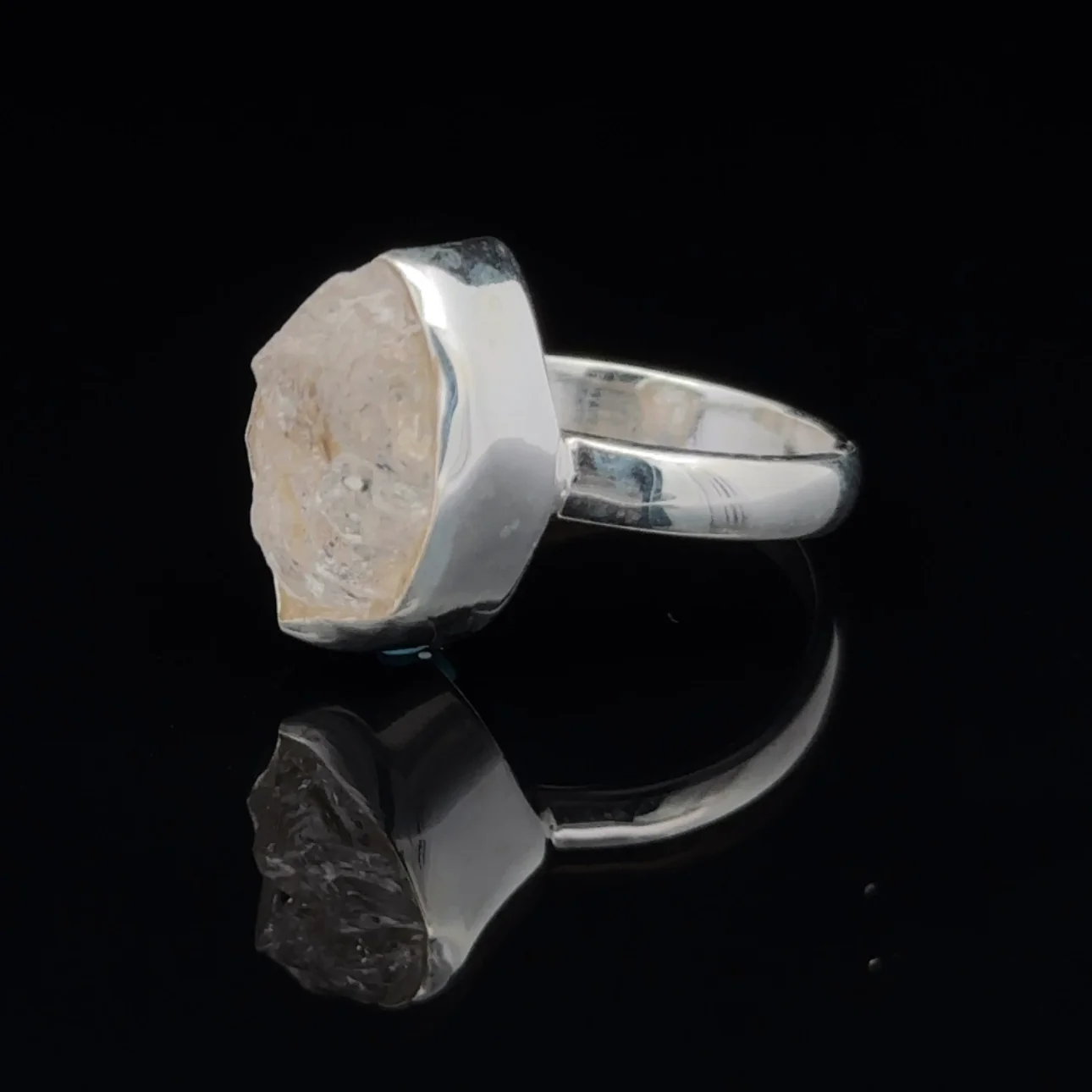 Sterling Silver Herkimer Diamond Ring Size 7 - Image 3