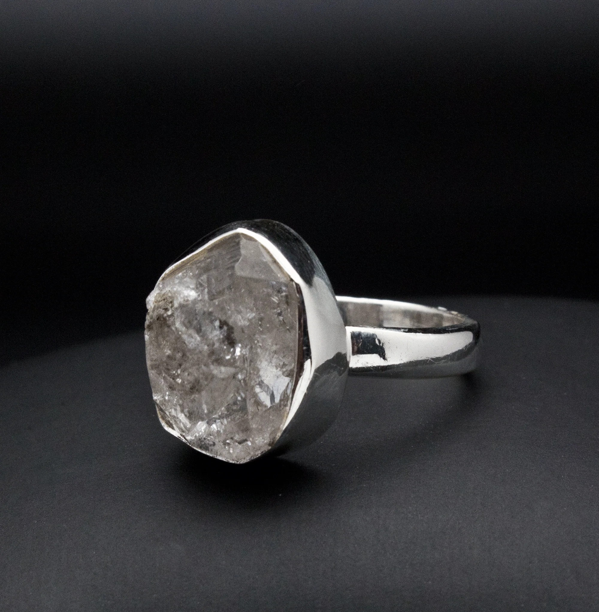 Sterling Silver Herkimer Diamond Ring Size 7 - Image 2