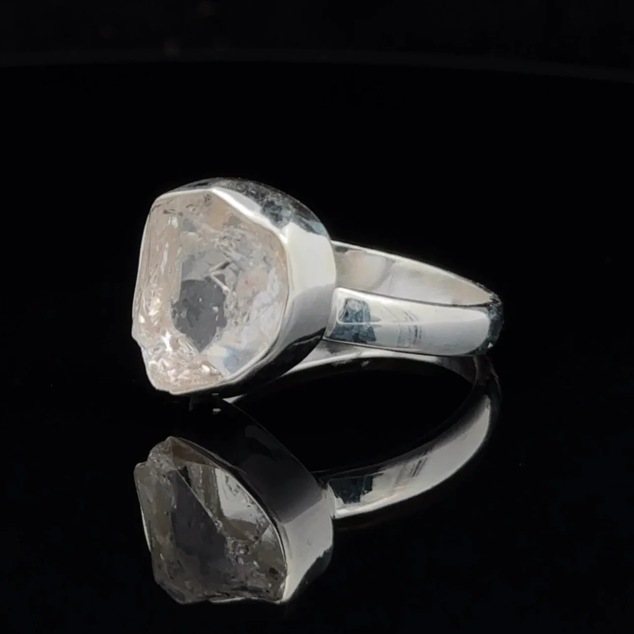 Sterling Silver Herkimer Diamond Ring Size 10 - Image 3
