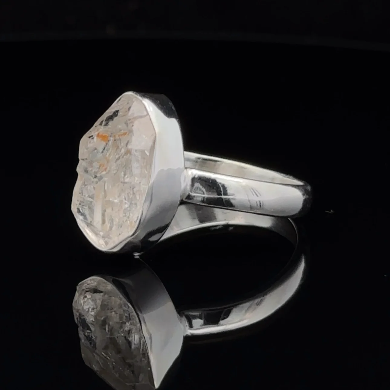 Sterling Silver Herkimer Diamond Ring Size 10 - Image 3