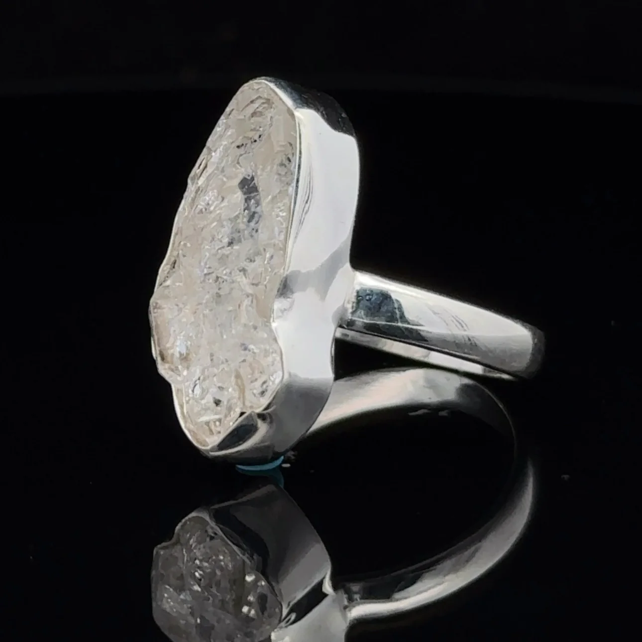 Sterling Silver Herkimer Diamond Ring Size 9.5 - Image 3