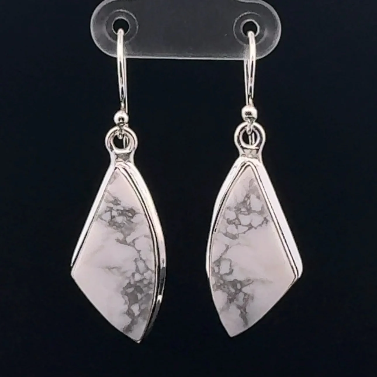 Sterling Silver Howlite Earrings