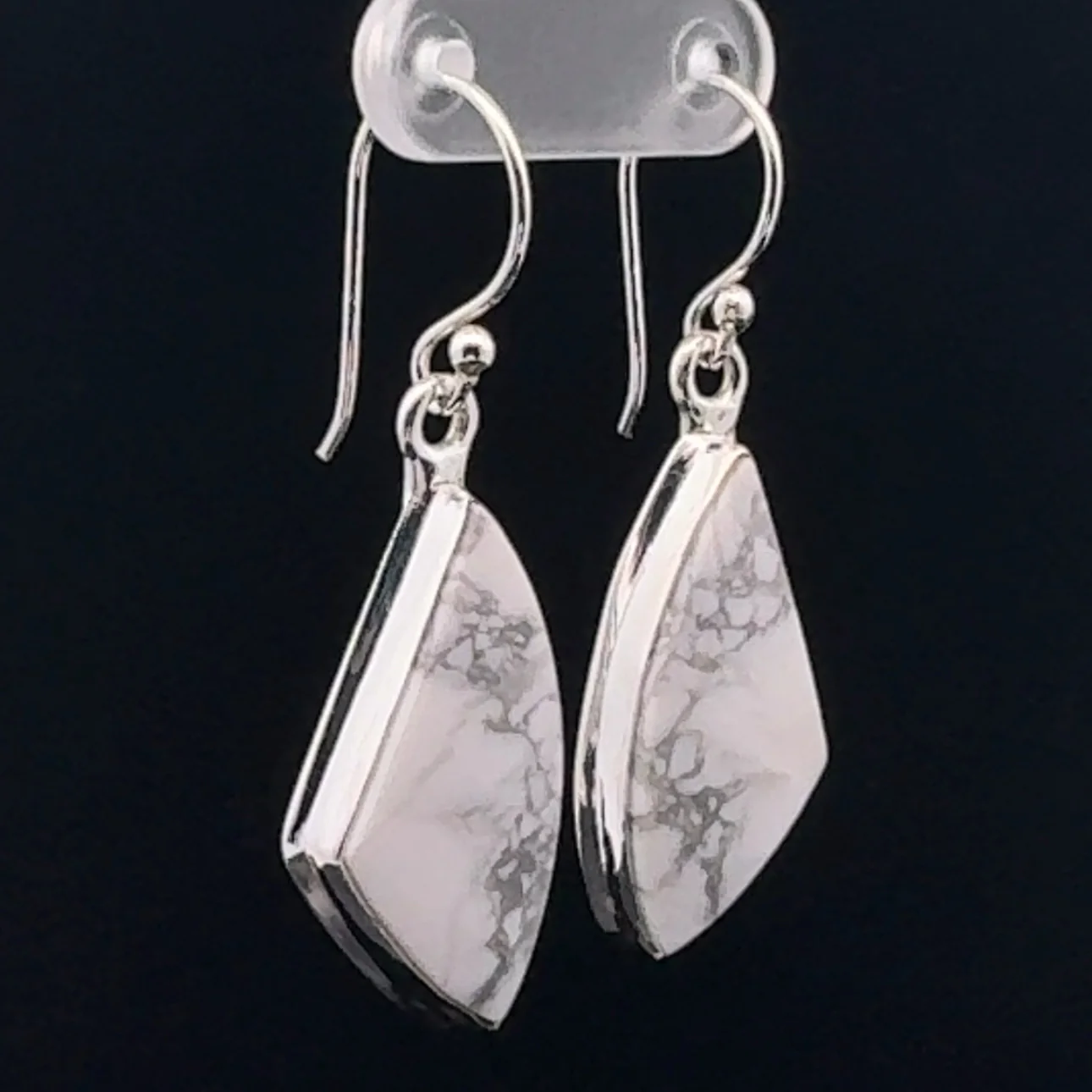 Sterling Silver Howlite Earrings - Image 2
