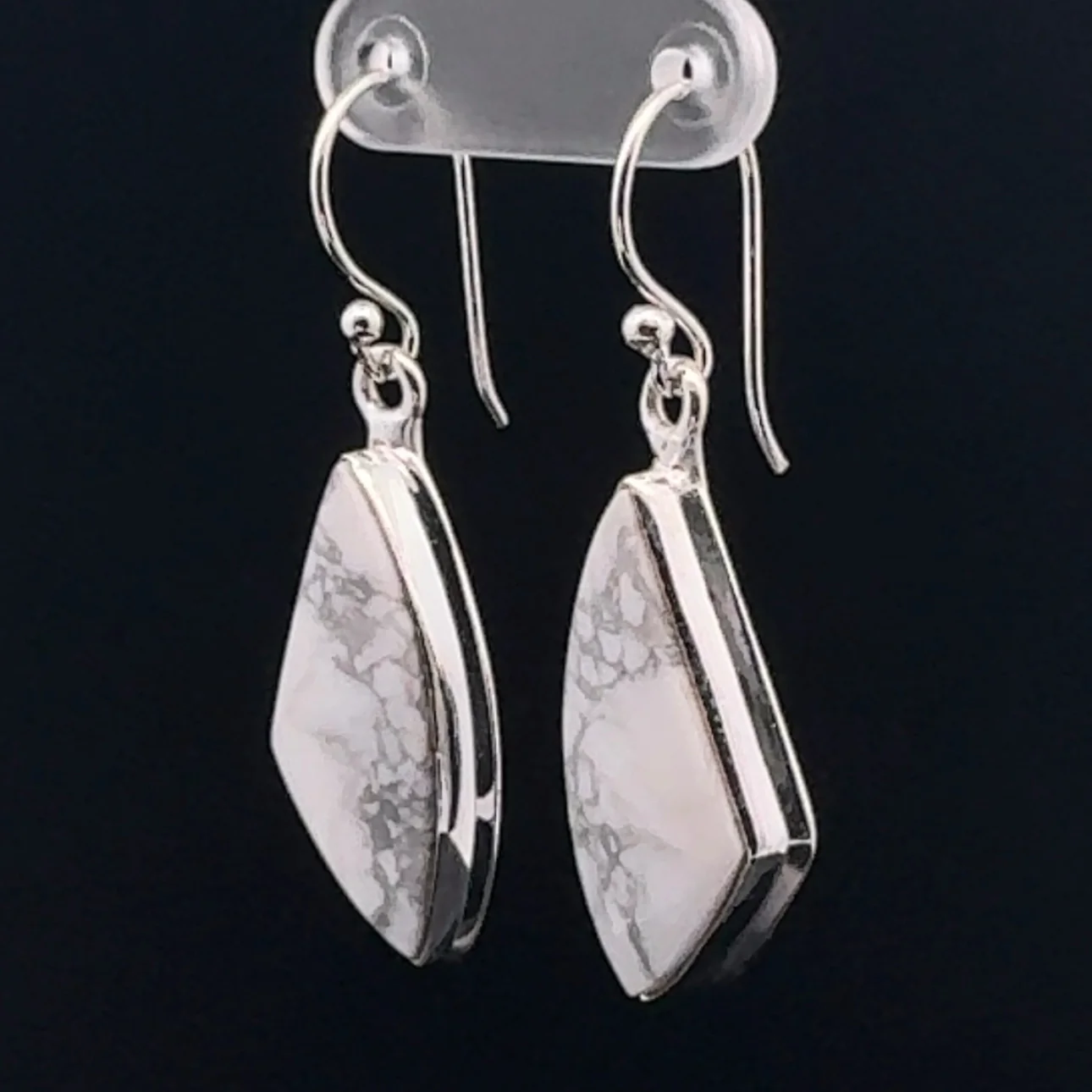 Sterling Silver Howlite Earrings - Image 3