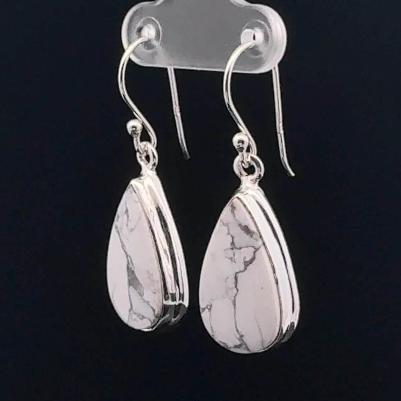 Sterling Silver Howlite Earrings - Image 3