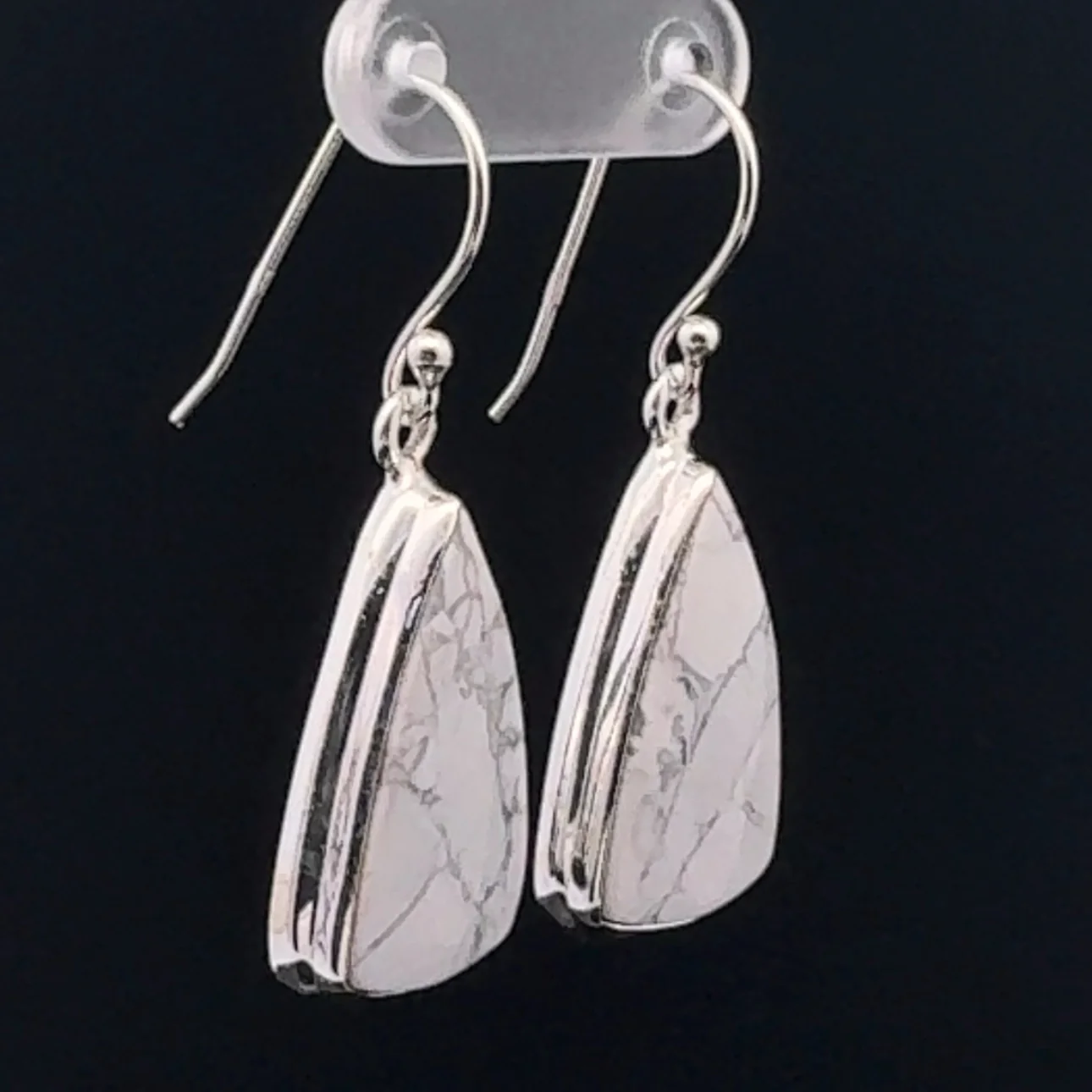 Sterling Silver Howlite Earrings - Image 2