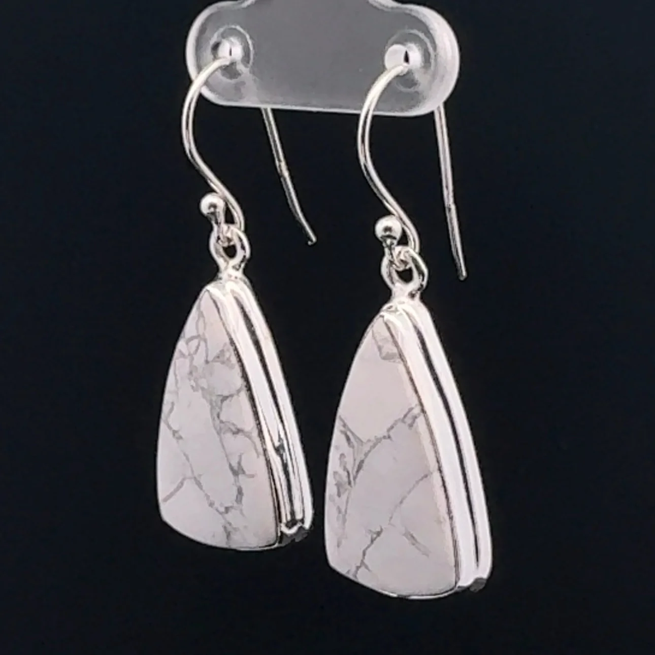 Sterling Silver Howlite Earrings - Image 3