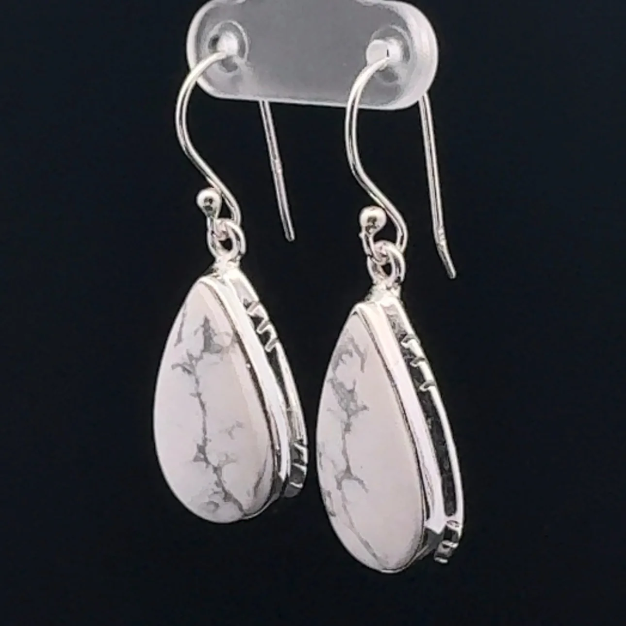 Sterling Silver Howlite Earrings - Image 3