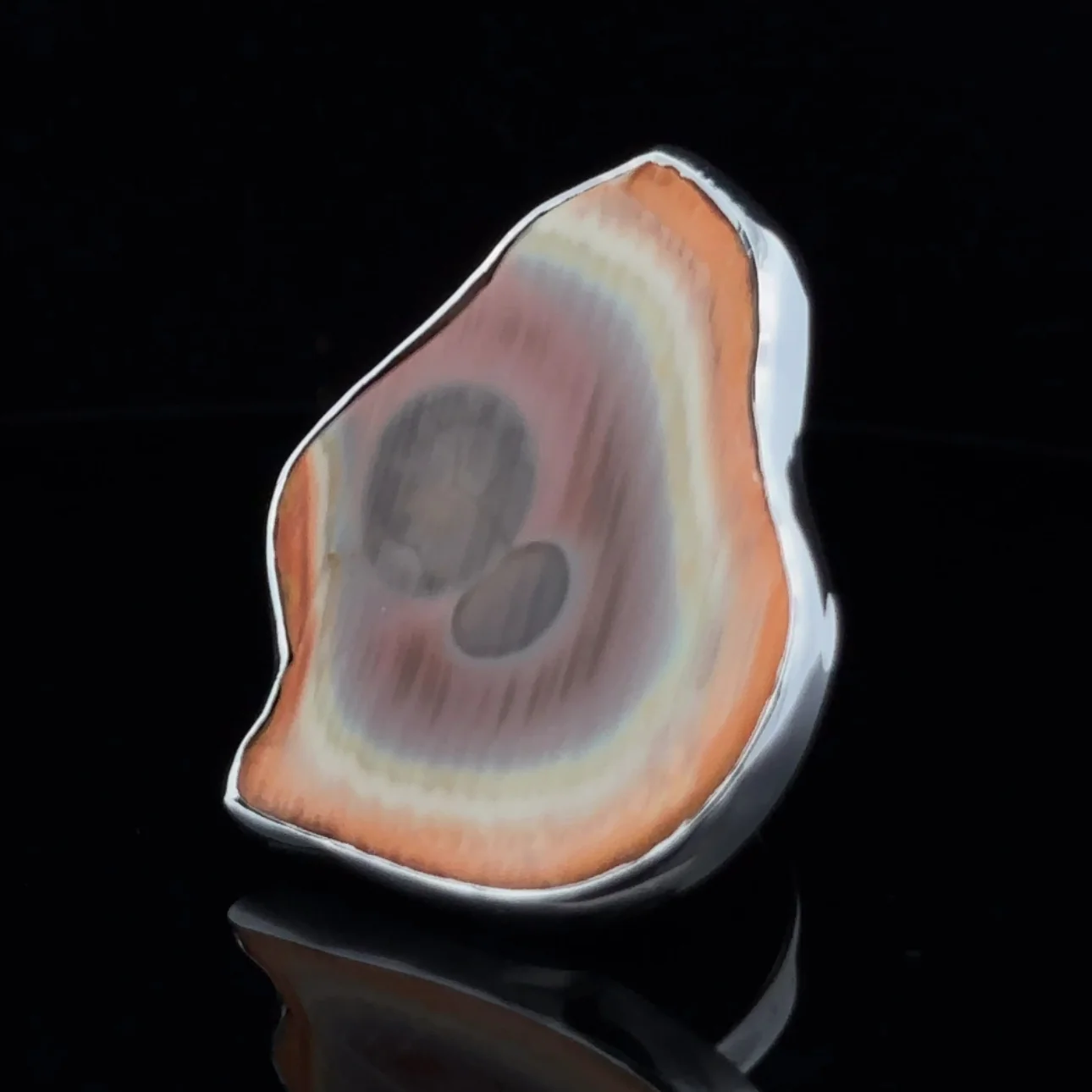 Sterling Silver Imperial Jasper Adjustable Ring - Image 3