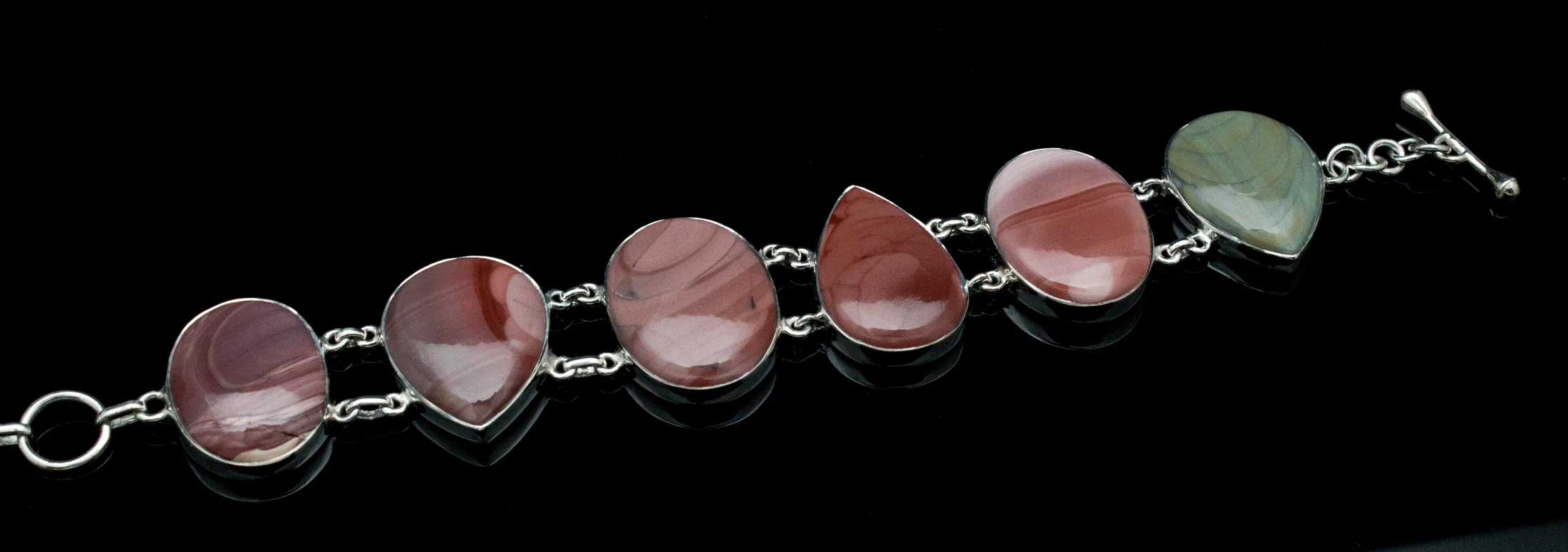 Sterling Silver Imperial Jasper Bracelet - Image 2