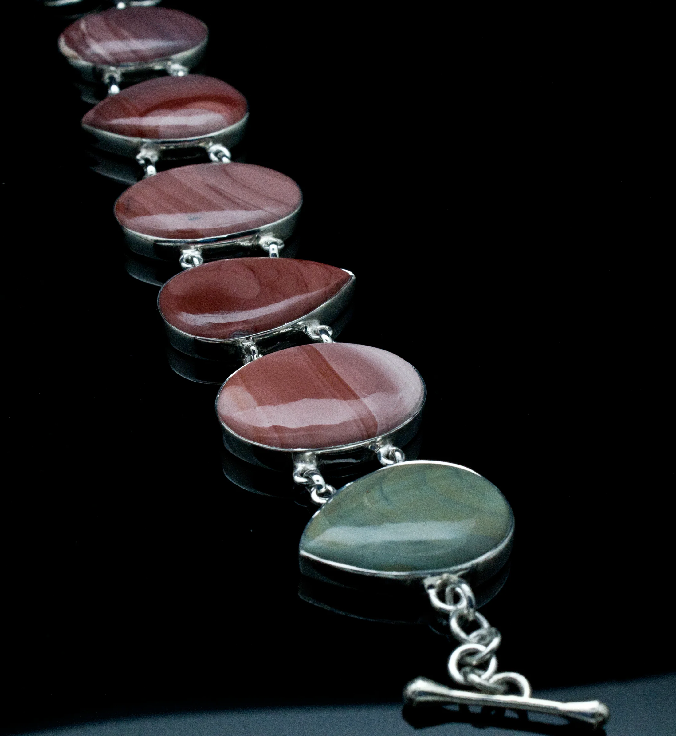 Sterling Silver Imperial Jasper Bracelet - Image 3