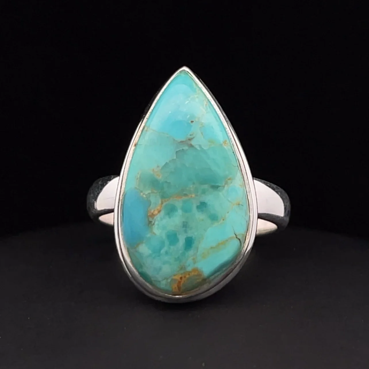 Sterling Silver Kingman Turquoise Ring Size 7