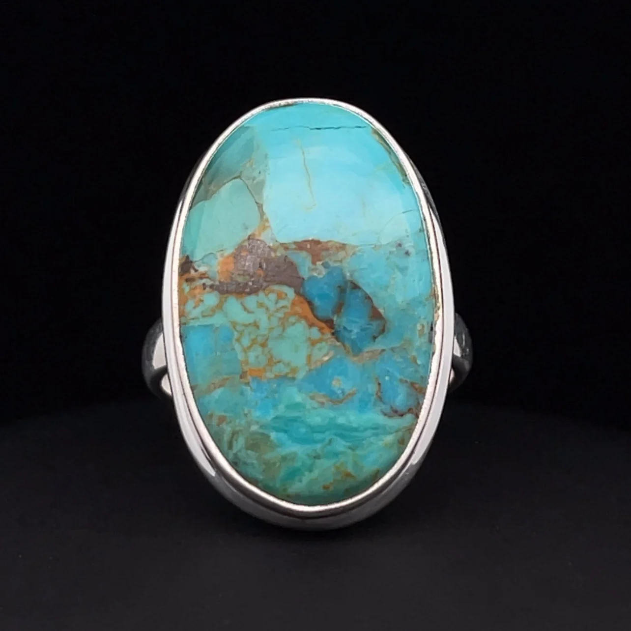 Sterling Silver Kingman Turquoise Ring Size 7