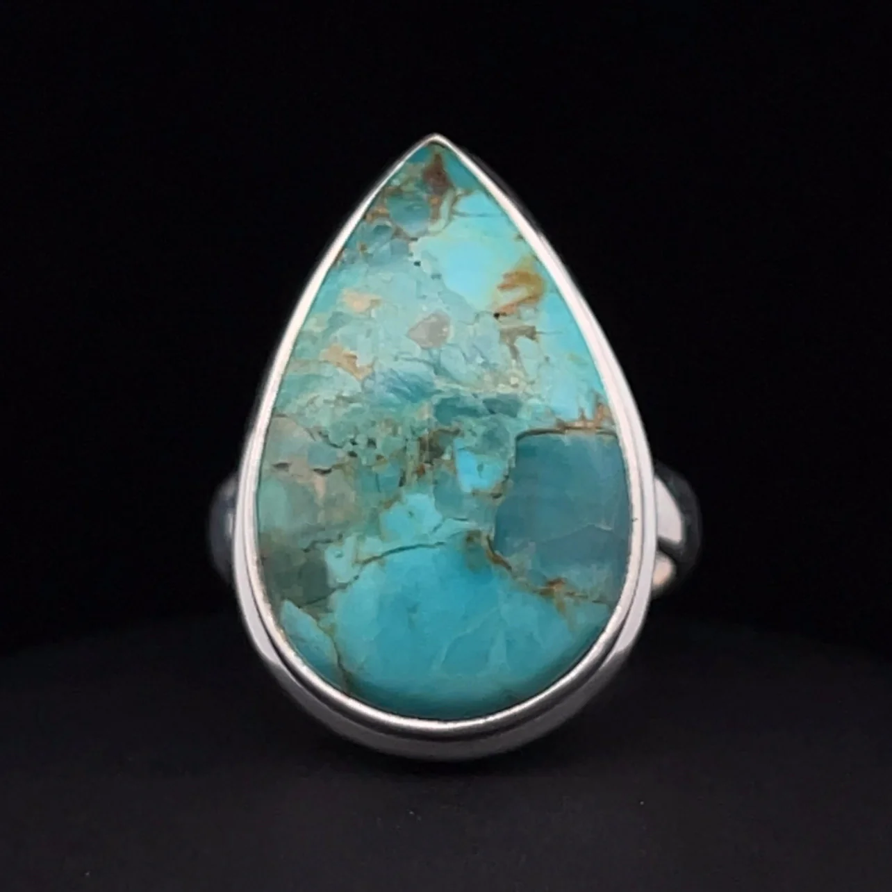 Sterling Silver Kingman Turquoise Ring Size 7