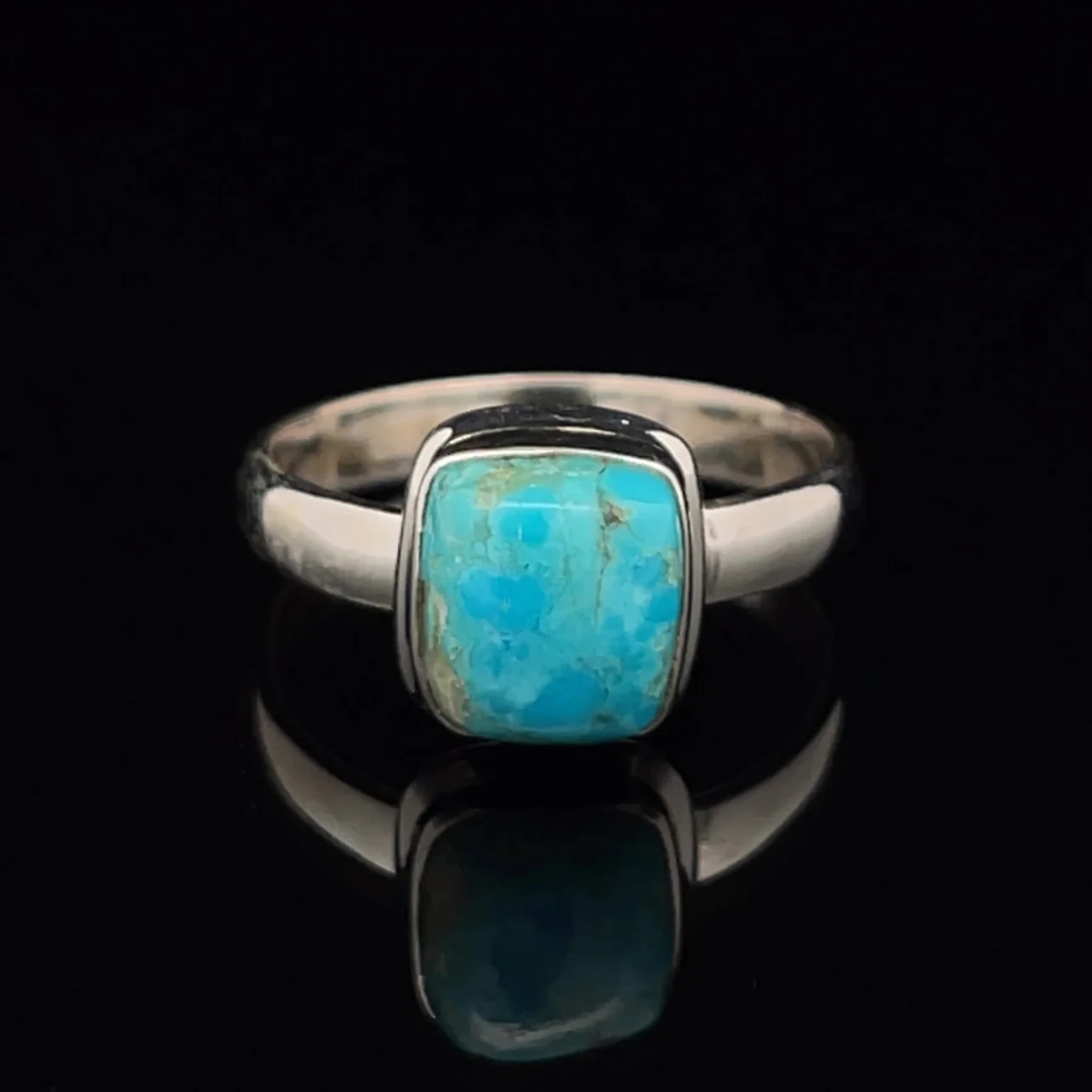 Sterling Silver Kingman Turquoise Ring Size 11