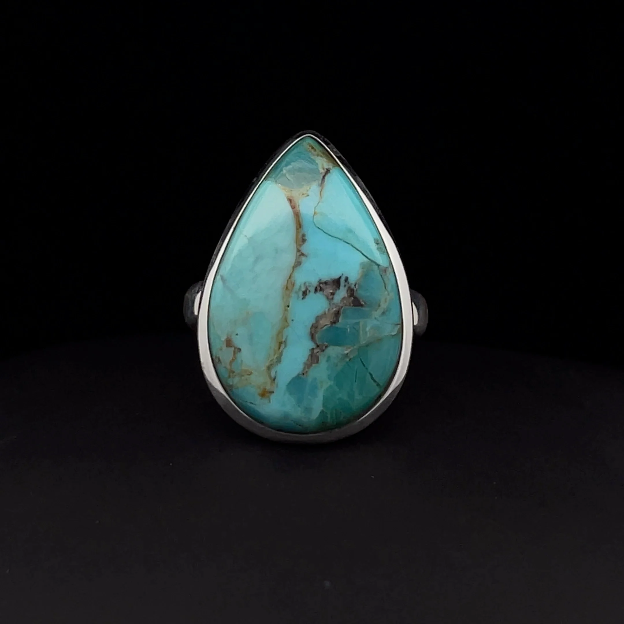 Sterling Silver Kingman Turquoise Ring Size 7