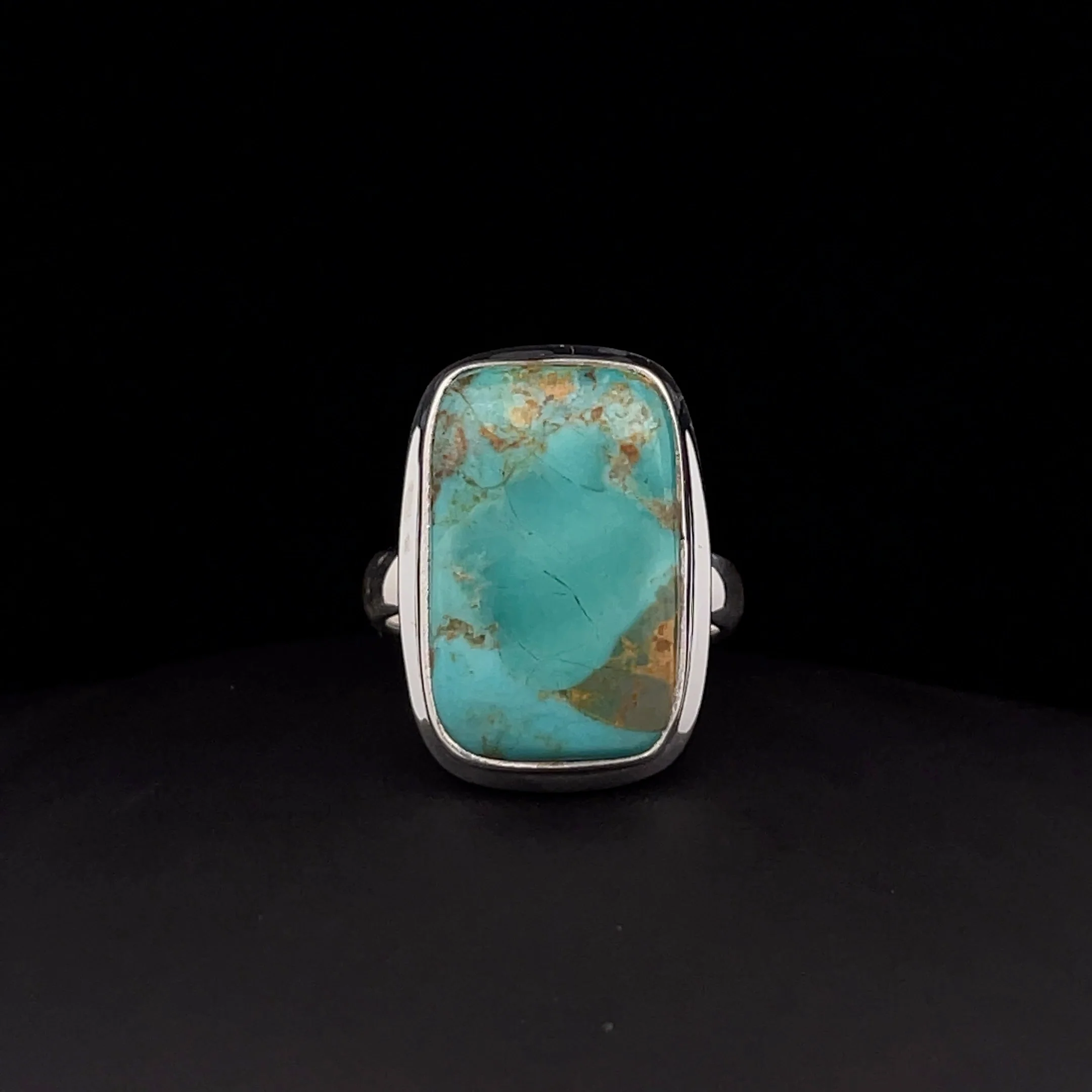 Sterling Silver Kingman Turquoise Ring Size 7