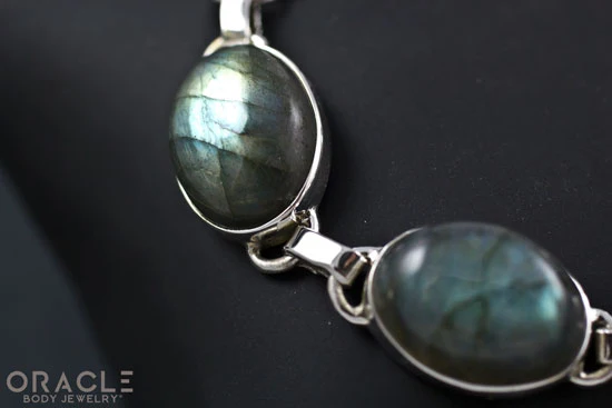 Sterling Silver Labradorite Bracelet - Image 2