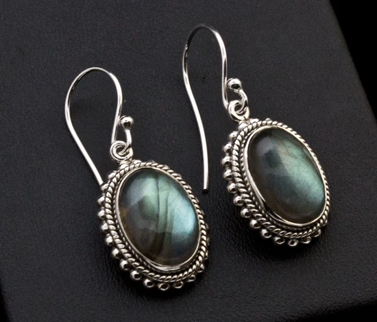 Sterling Silver Labradorite Earrings - Image 2