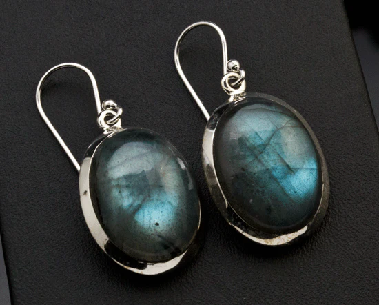 Sterling Silver Labradorite Earrings - Image 2
