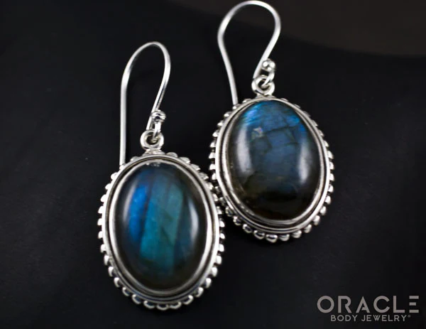 Sterling Silver Labradorite Earrings - Image 2