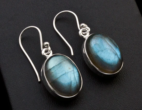Sterling Silver Labradorite Earrings - Image 2
