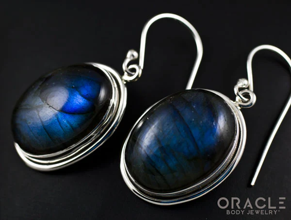 Sterling Silver Labradorite Earrings - Image 2