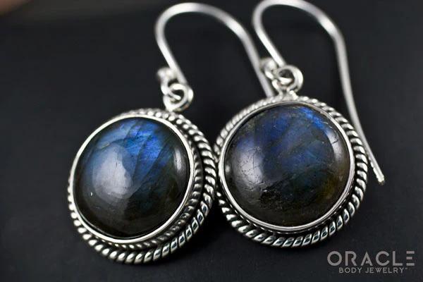 Sterling Silver Labradorite Earrings - Image 2