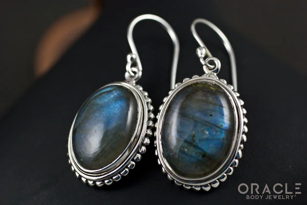 Sterling Silver Labradorite Earrings - Image 2