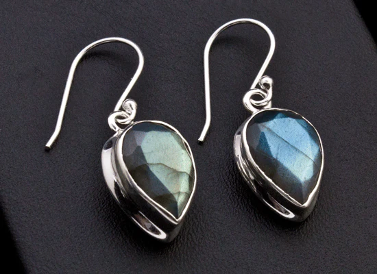 Sterling Silver Labradorite Earrings - Image 2