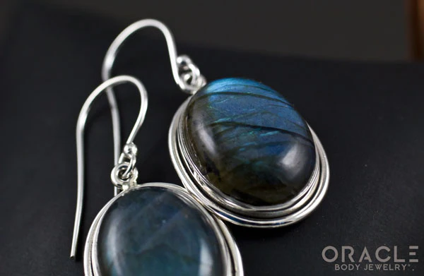Sterling Silver Labradorite Earrings - Image 2