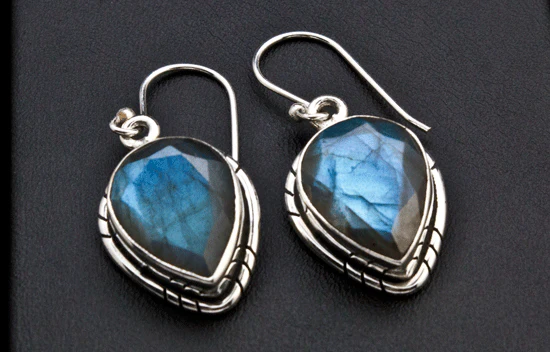 Sterling Silver Labradorite Earrings - Image 2