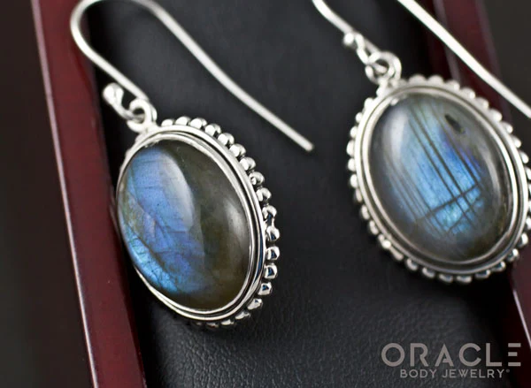 Sterling Silver Labradorite Earrings - Image 2