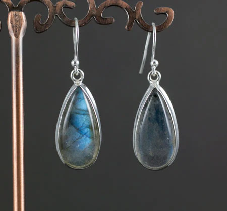 Sterling Silver Labradorite Earrings - Image 2
