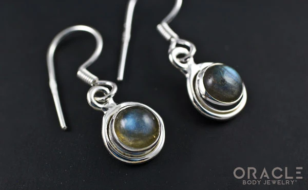 Sterling Silver Labradorite Earrings - Image 2