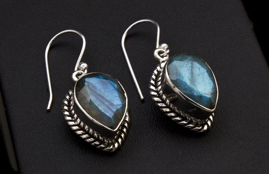 Sterling Silver Labradorite Earrings - Image 2