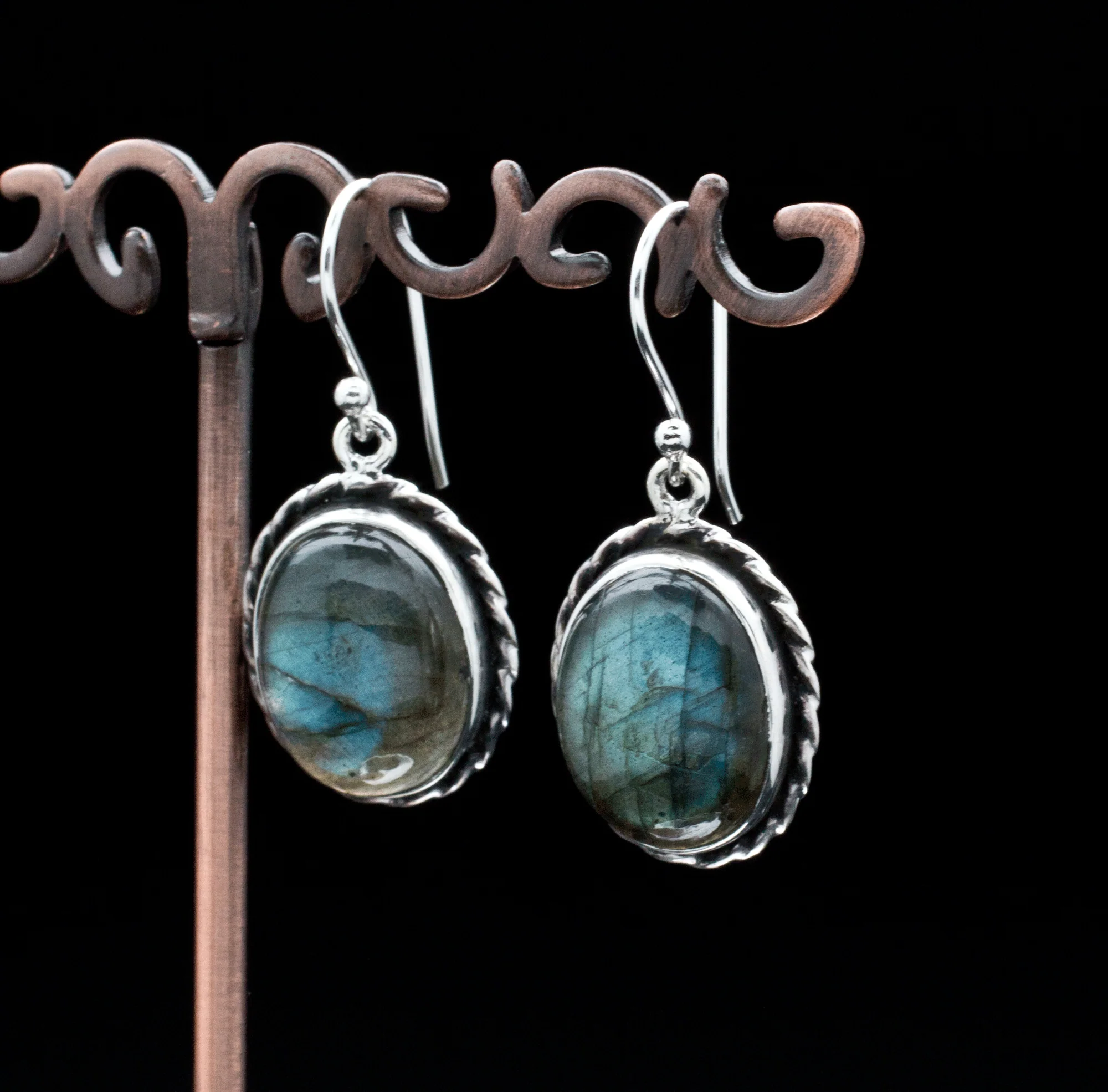 Sterling Silver Labradorite Earrings - Image 2
