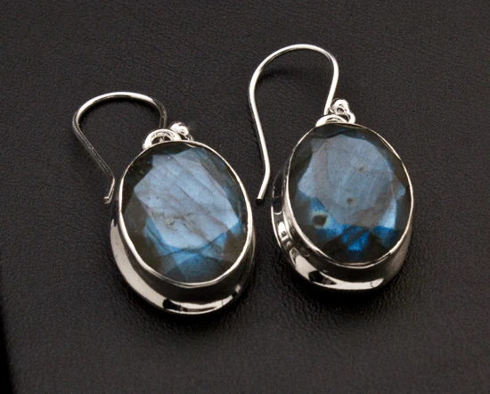 Sterling Silver Labradorite Earrings - Image 2