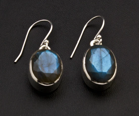 Sterling Silver Labradorite Earrings - Image 2