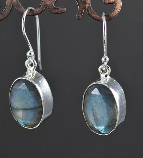 Sterling Silver Labradorite Earrings - Image 2