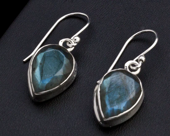 Sterling Silver Labradorite Earrings - Image 2