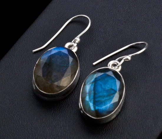 Sterling Silver Labradorite Earrings - Image 2